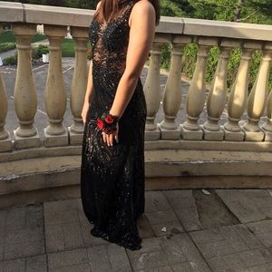 Sequin mesh milano dress